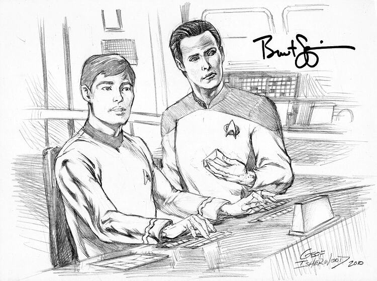 Sulu and Data - Geof Isherwood (Small)