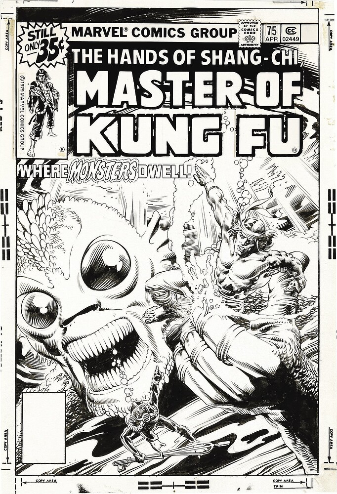 MASTER OF KUNG FU 75 COVER  INK NEBRES  1979