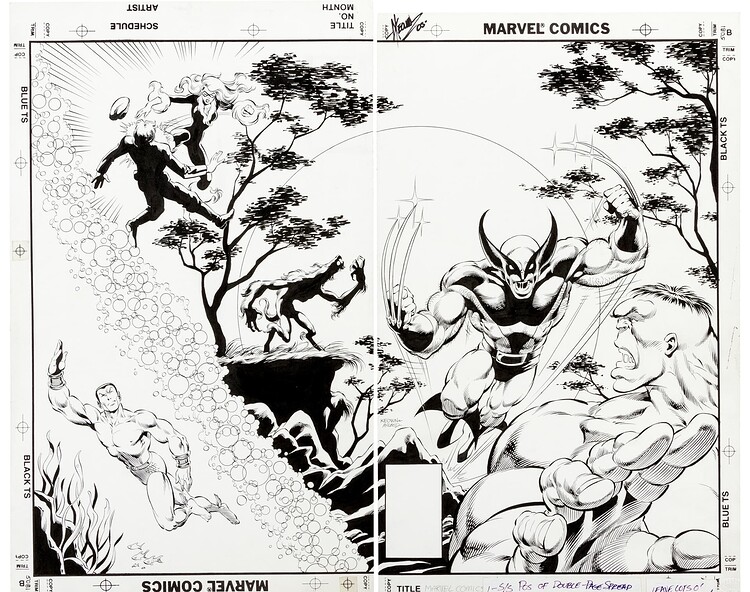 MARVEL COMICS PRESENTS 57 COVER   INK MC LEOD   1990