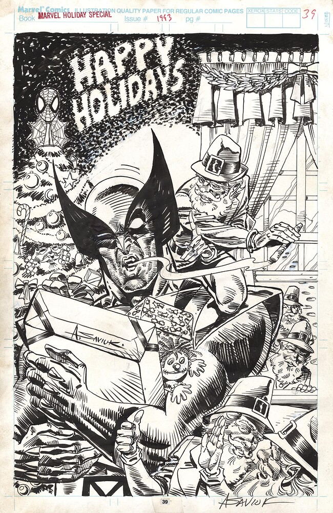 MARVEL HOLIDAY SPECIAL PIN-UP PAGE 39   1993