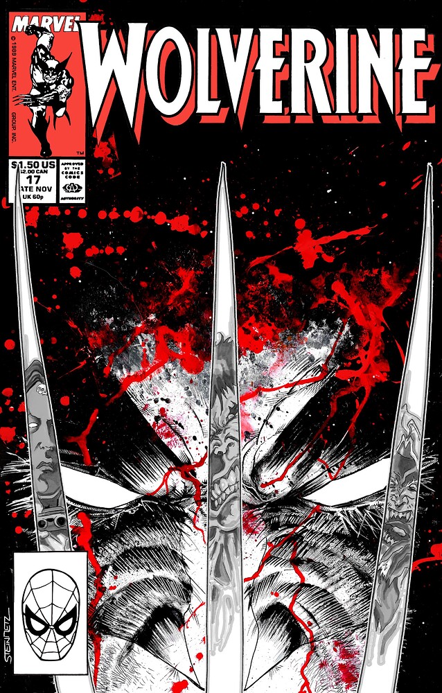 Wolverine sang avec griffes gris