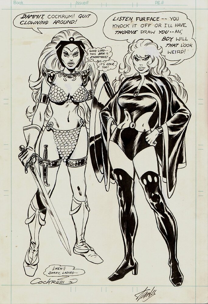 STORM AND RED SONJA PINUP   1976