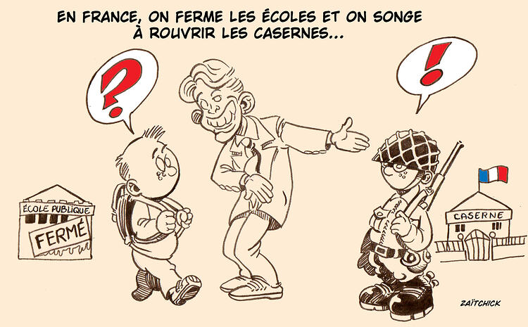 Fermeture école ouverture caserne