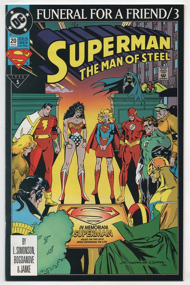 THE MAN OF STEEL 20 COVER COLOR   INK DENNIS JANKE   1993