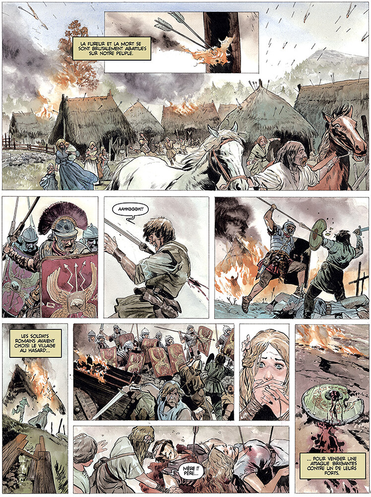 LA FUREUR ET LA MORT SE SONT BRUTALEMENT SUR NOTRE LES SOLDATS ROMAINS AVAIENT LE VILLAGE AU HASARD... POUR VENGER UNE ATTAQUE BRIGANTES CONTRE UN DE LEURS