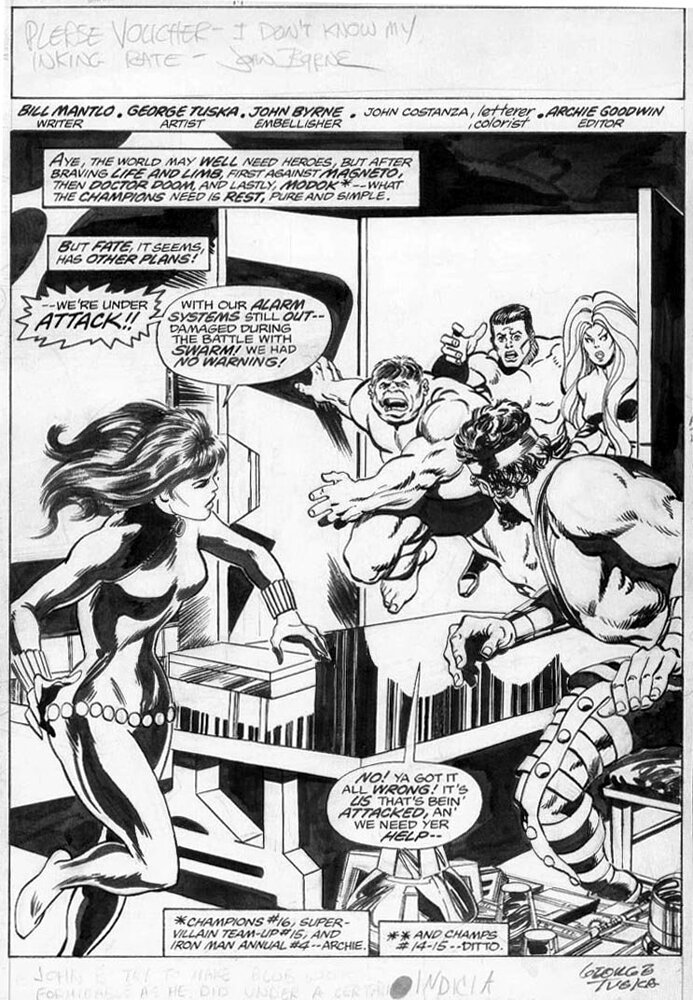 CHAMPIONS 17 PAGE 1  INK BYRNE  1978