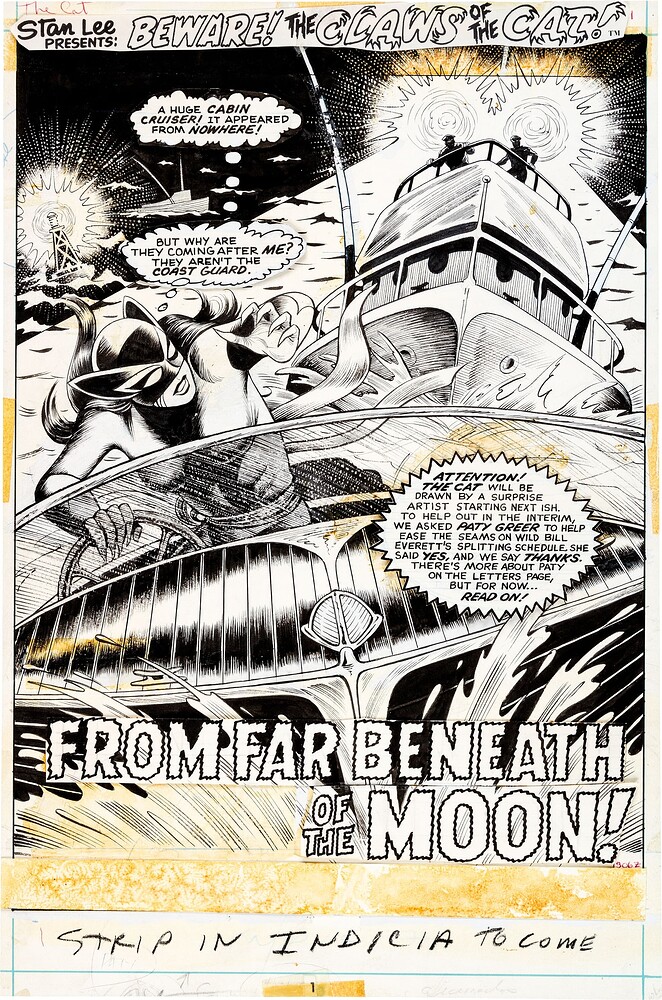 THE CAT 3 PAGE 1  INK EVERETT    1973