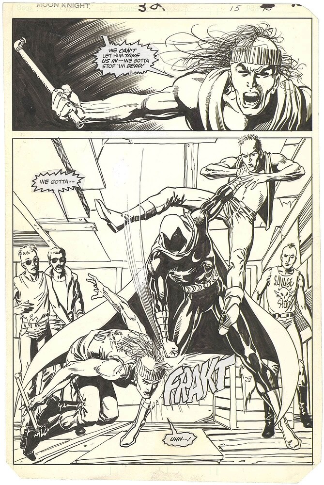 MOON KNIGHT 32 PAGE 15   INK CARL POTTS   1983