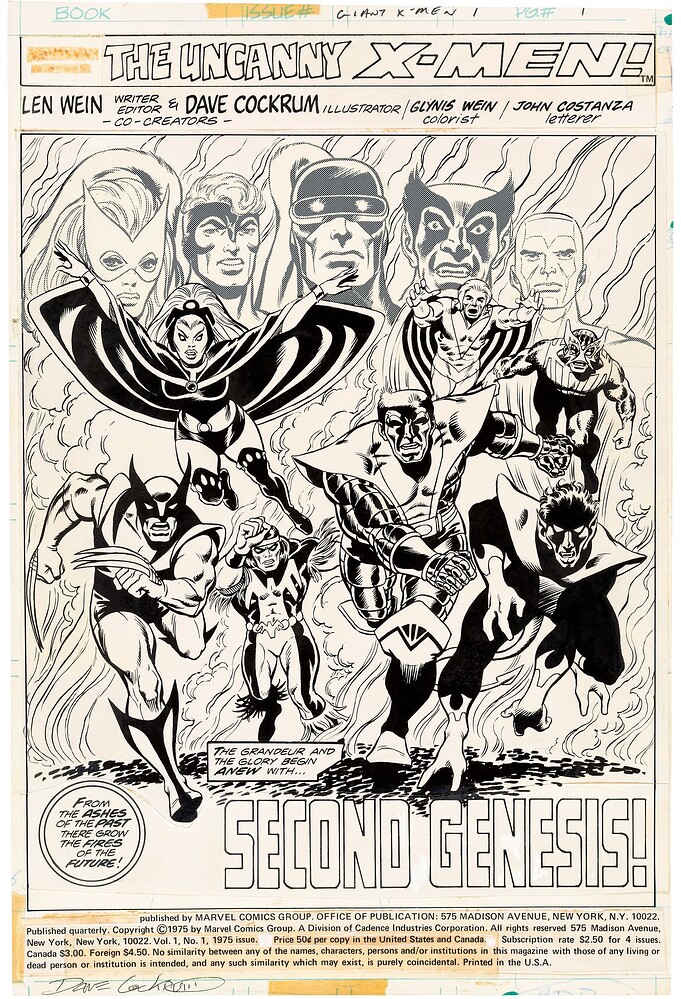 GIANT SIZE X MEN 1 PAGE 1   1975