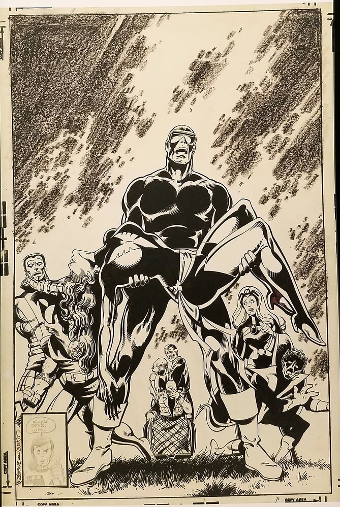 UNCANNY X MEN 136 COVER  INK AUSTIN   1980