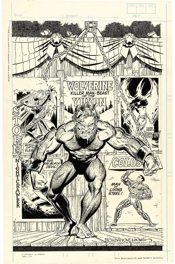 CLASSIC X MEN 17 COVER   INK AUSTIN   1988