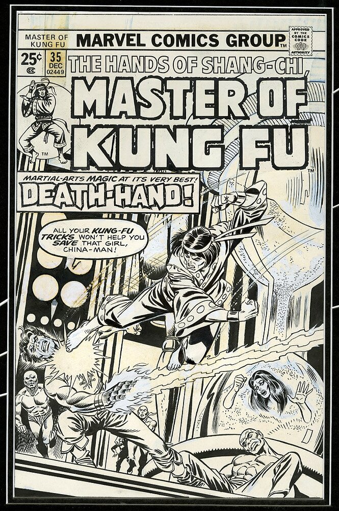 MASTER OF KUNG FU 35 COVER   INK ROMITA SR