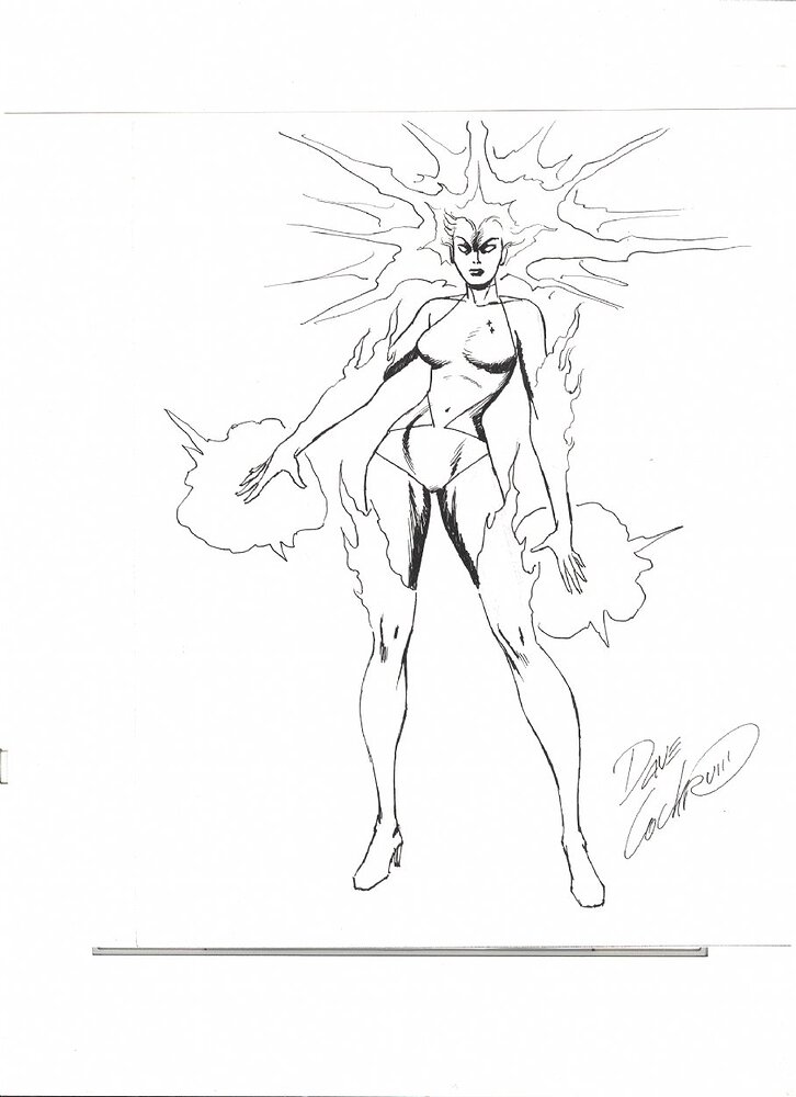 Dave Cockrum BINARY Pin Up Comic Art