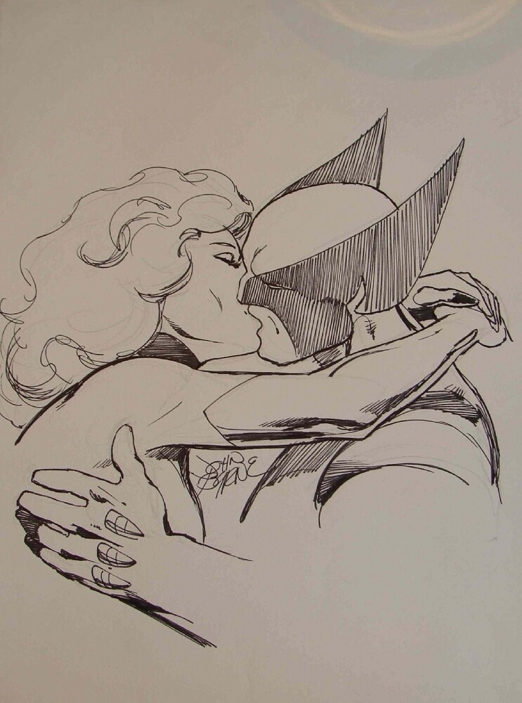 WOLVERINE KISSING JEAN