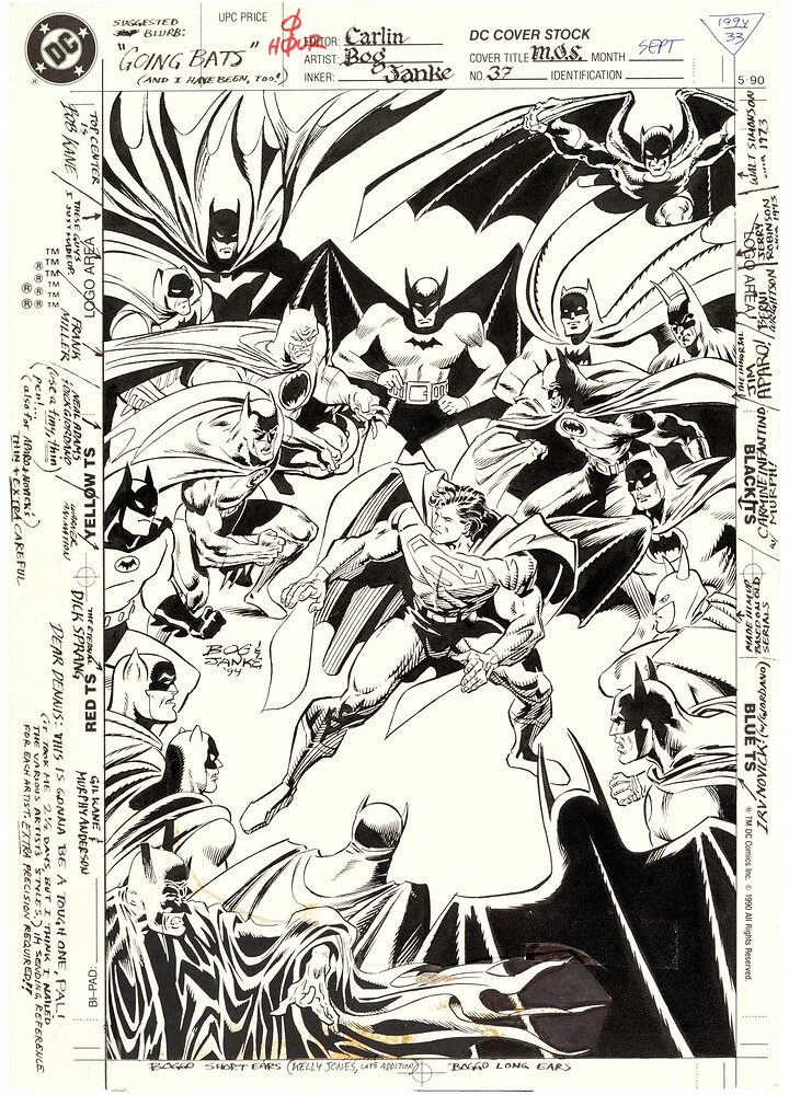 THE MAN OF STEEL 37 COVER   INK DENNIS JANKE   1994