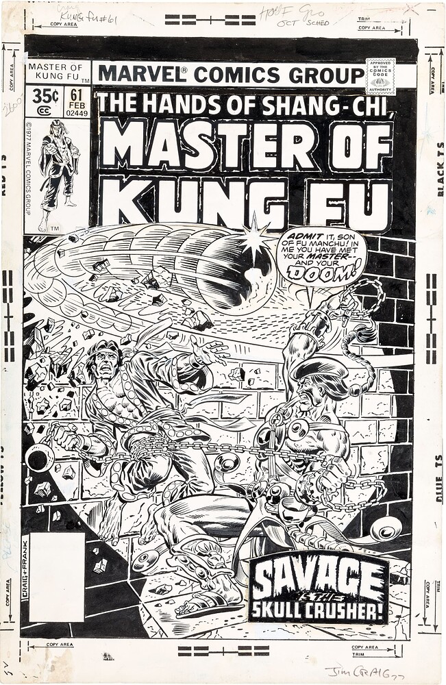 MASTER OF KUNG FU 61 COVER   INK CHIARAMONTE   1978