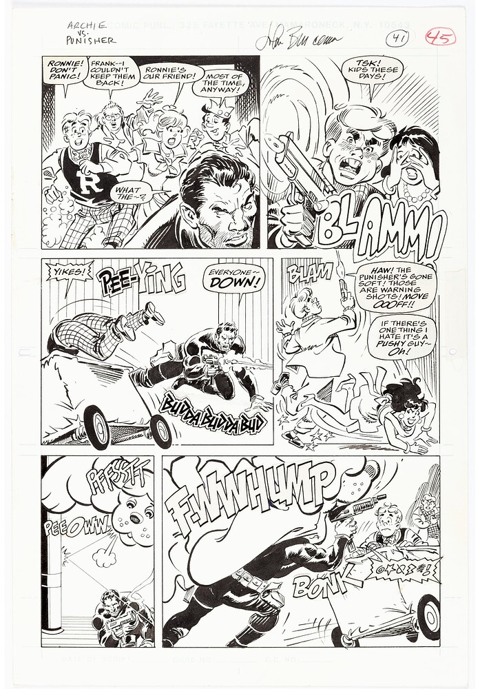 ARCHIE MEETS THE PUNISHER 1 PAGE 41   AVEC STAN GOLDBERG   INK PALMER   1994
