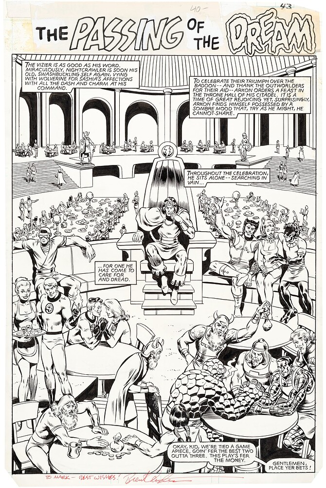 UNCANY X MEN ANNUAL 5 PAGE 37   INK MC LEOD 1981