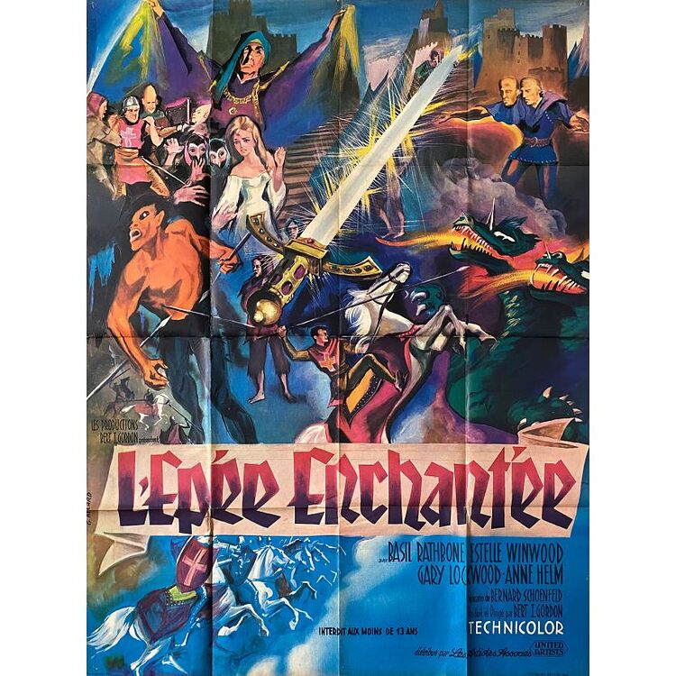 l-epee-enchantee-affiche-de-film-120x160-cm-1962-basil-rathbone-bert-i-gordon