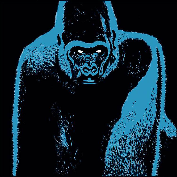 serigraphie-blue-gorilla-de-brue