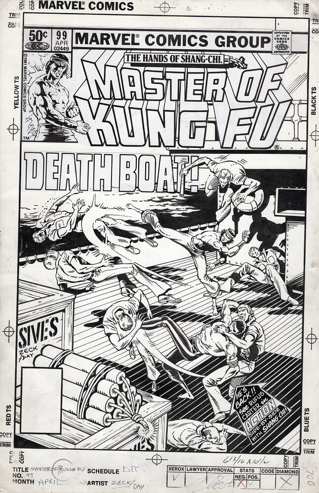 MASTER OF KUNG FU 99 COVER   INK GENE DAY   1981