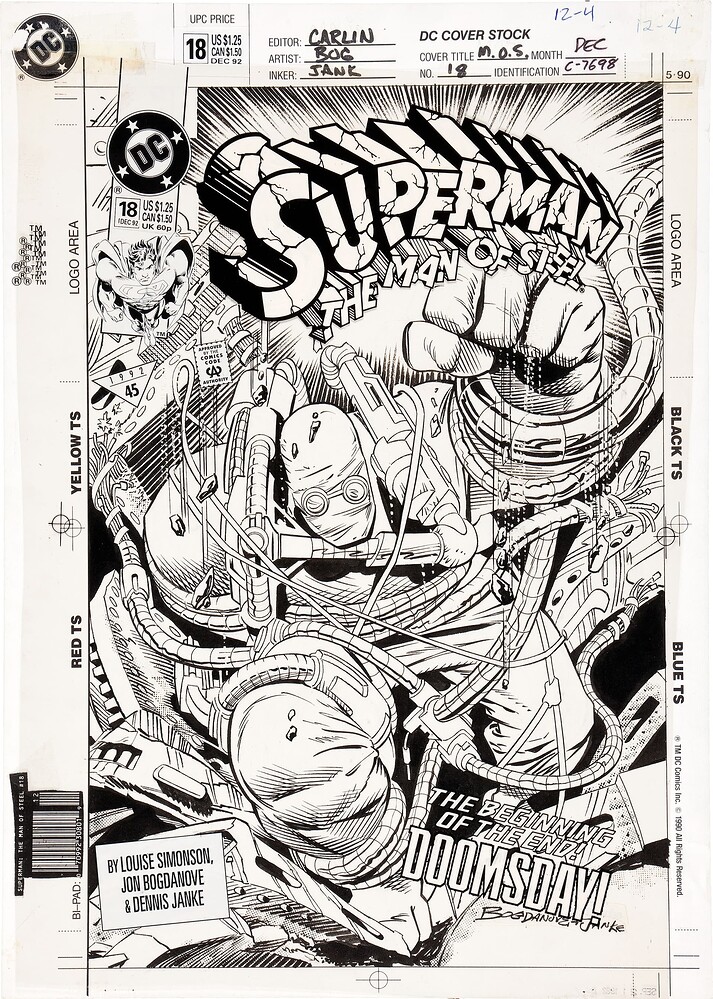 THE MAN OF STEEL 18 COVER   INK JANKE   1992