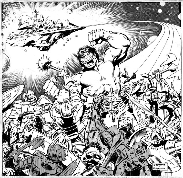 John Buscema Hulk 1979 Calendar