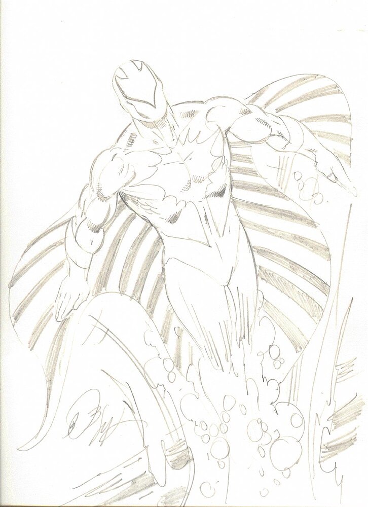Bob Layton STINGRAY Pencil Comic Art