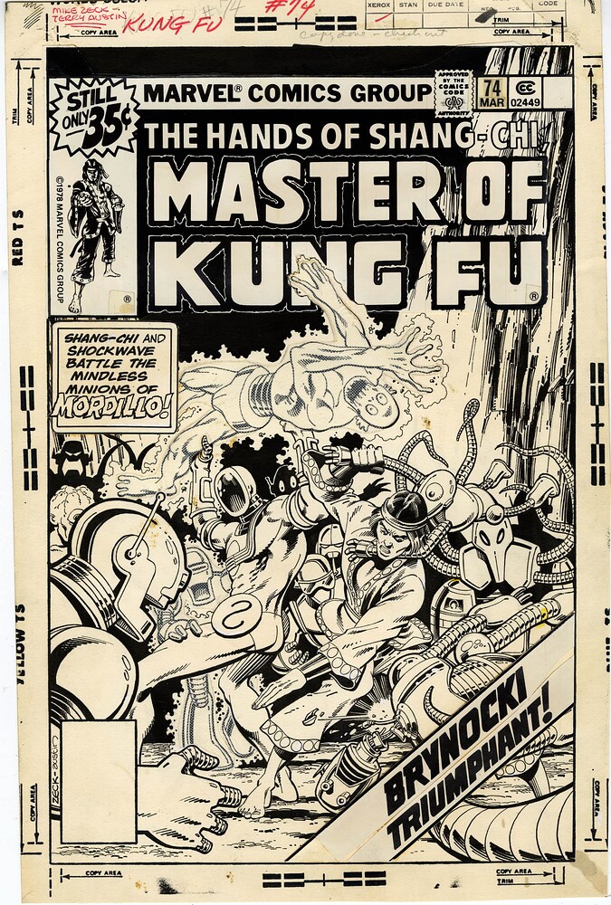 MASTER OF KUNG FU 74 COVER  INK AUSTIN  1979