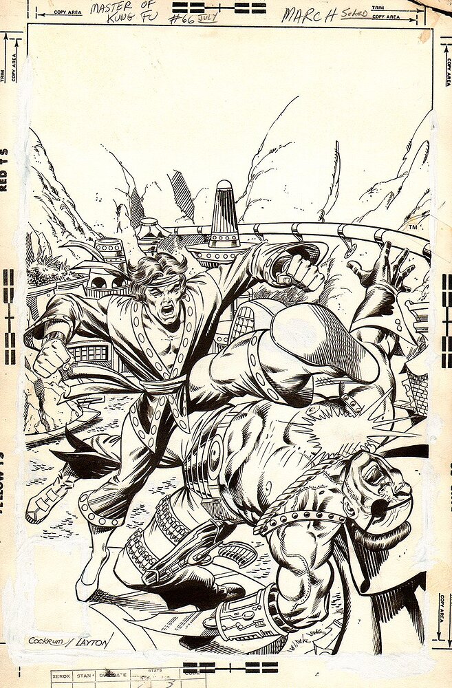 MASTER OF KUNG FU 66 COVER  INK LAYTON  1978