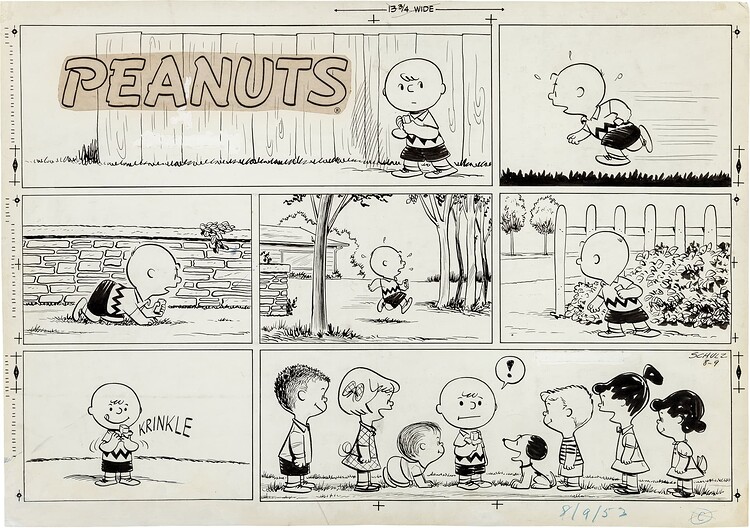 PEANUTS SUNDAY 9 AOUT 1953