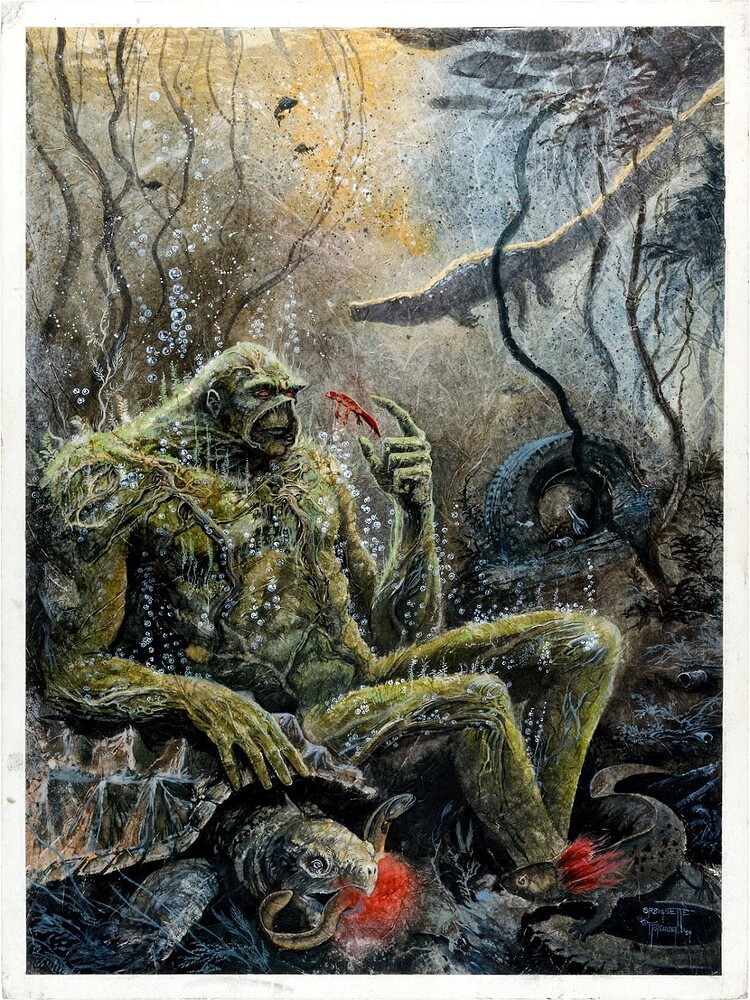 Steve Bissette John Totleben Swamp Thing painted cover for The Comics Journal #93 (1984)