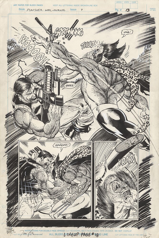 PUNISHER WAR JOURNAL 7 PAGES 13   AVEC CARL POTTS   1989