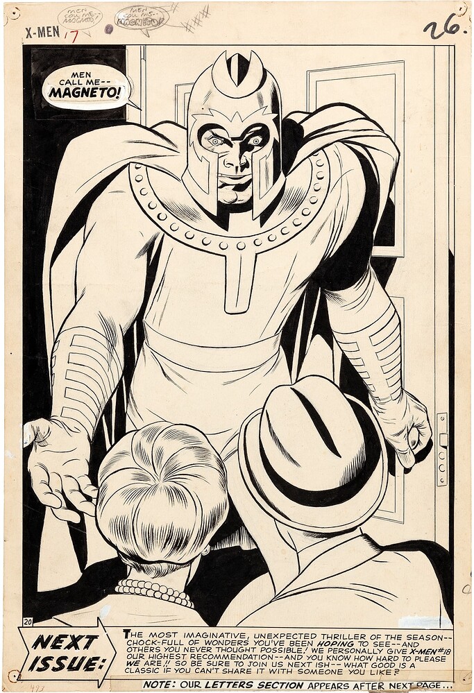 Werner ROTH  et KIRBY encré par AYERS X MEN 17 PAGE 20   1966