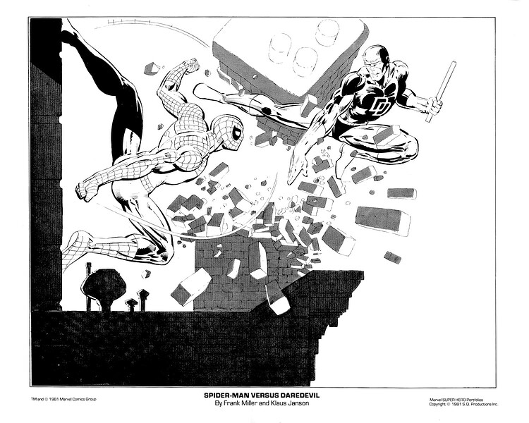 MARVEL TEAM-UP PORTFOLIO VERSION PUBLIE   SQ PRODUCTIONS 1981