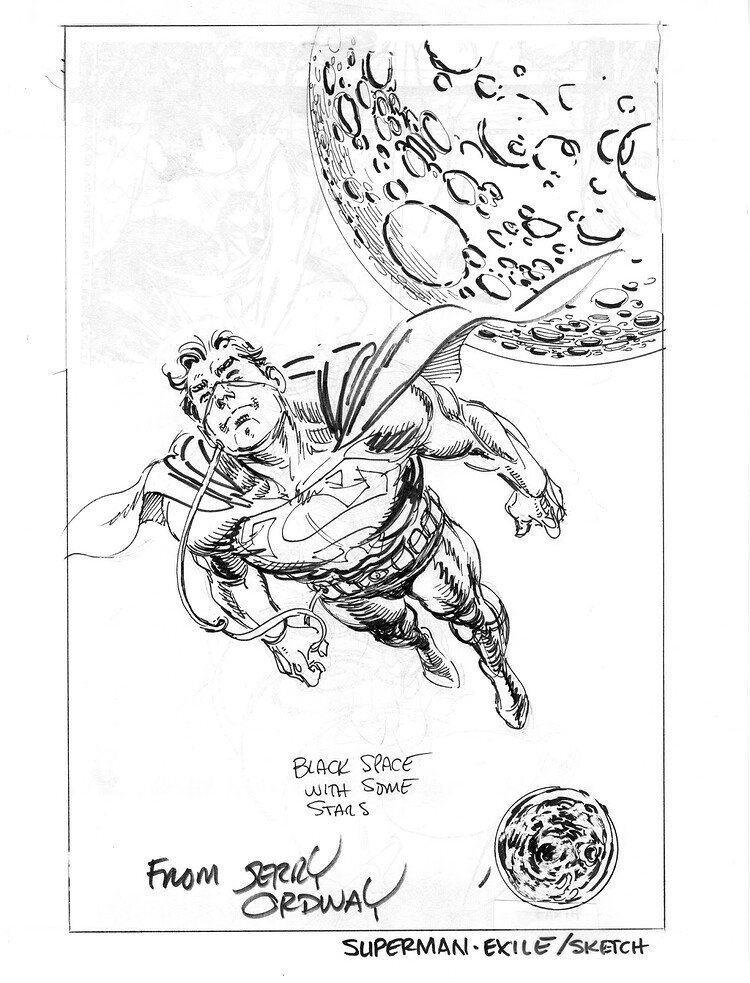 Superman in Exile cover sketch