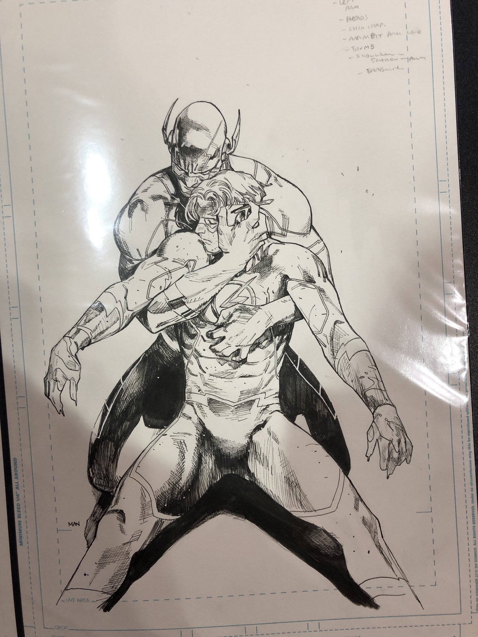 Unpublished-Clay-Mann-Heroes-In-Crisis-cover-With-Barry-Allen-Wally-West-The-Flash