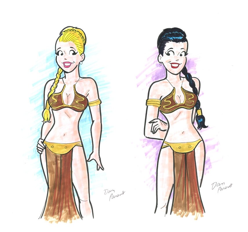 Dan Parent - Archie - Betty-Veronica Slave Leia 2011