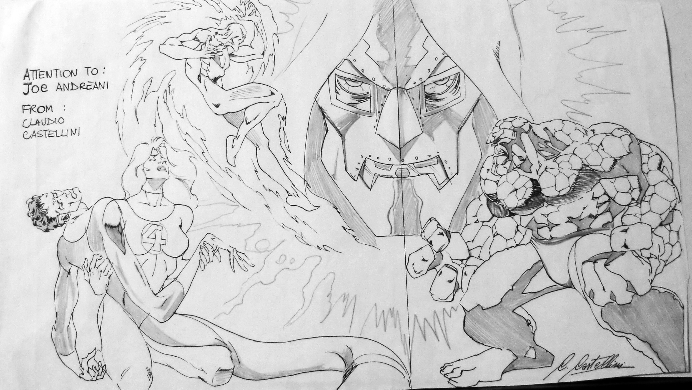 castellini - fantastic four unlimited 8 cover prelim