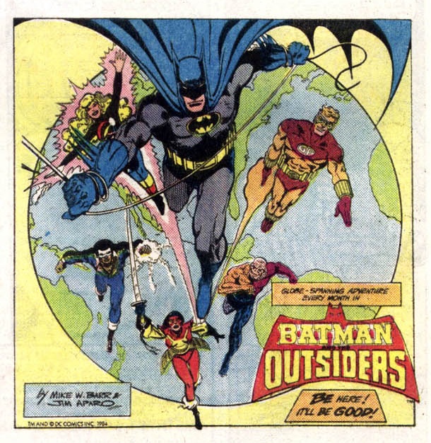 1984 - Batman & The Outsiders house ad