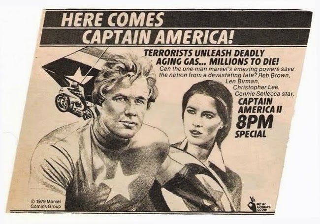 captain america death too soon 1979 cbs tv reb brown marvel comics bronze age tv guide