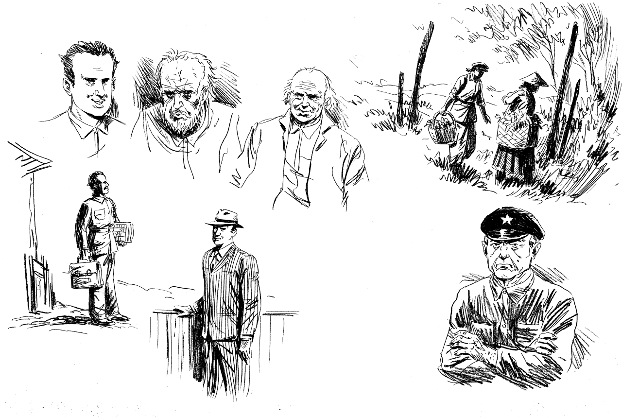 Early sketches for "David Crook". Graphic novel, written by Julian Voloj, art by yours truly.