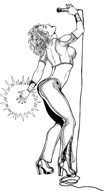 Dazzler / Kylie Minogue Redesign -- Tom Burgos Comic Art