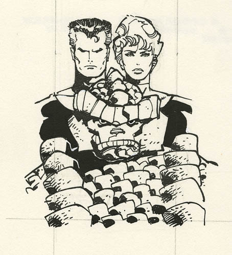 Fantastic Four corner box art by Simonson 1991