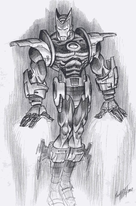 Iron Man re-design Comic Art