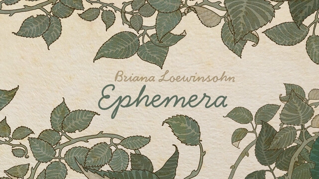 April 14 – EPHEMERA: A MEMOIR release party with Briana Loewinsohn –  Floating World Comics